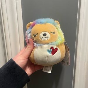 Squishmallows 5inch rainbow lion valentines
